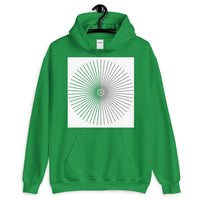 Half Blank Half Grey Cube Spokes White BG Unisex Hoodie Abyssinian Kiosk Squares Bicycle Spokes Background Fashion Cotton Apparel Clothing Gildan Original Art