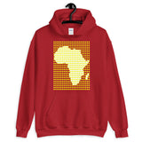 Yellow Squares White Africa Unisex Hoodie Yellow Squares Map African Abyssinian Kiosk Fashion Cotton Apparel Clothing Gildan Original Art