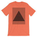 Black Lined Pyramid Unisex T-Shirt Abyssinian Kiosk Fashion Cotton Apparel Clothing Bella Canvas Original Art