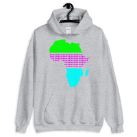 Africa Green Magenta Dots Cyan Unisex Hoodie Abyssinian Kiosk Fashion Cotton Apparel Clothing Gildan Original Art