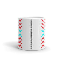 Arrows Down Up Red Cyan Kaffa Mug