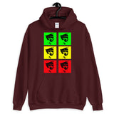 Pop Art Solid GYR Haile Selassie Unisex Hoodie Abyssinian Kiosk Emperor Rasta Rastafari Black Ethiopian Ethiopia Africa African Abyssinia Habesha History Military Uniform Art Portrait Vintage Reggae Gildan Original Art Fashion Cotton Apparel Clothing