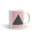 Red Black Lined Pyramid Kaffa Mug