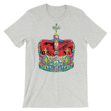 Funky Crown Red Unisex T-Shirt Abyssinian Kiosk Empress Menen Crown Haile Selassie Colors African Royal Royalty Fashion Cotton Apparel Clothing Bella Canvas Original Art