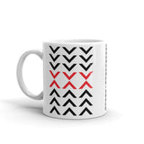 Arrows Down Up Black Red Kaffa Mug