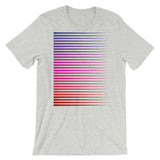 Purple to Red Streaks Unisex T-Shirt Abyssinian Kiosk Fashion Cotton Apparel Clothing Bella Canvas Original Art