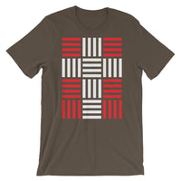 4 Lines White Cross Red Unisex T-Shirt Abyssinian Kiosk Christian Bella Canvas Original Art Fashion Cotton Apparel Clothing