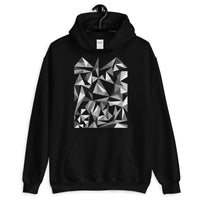 Grey Triangles Unisex Hoodie Abyssinian Kiosk Falling Triangles Fashion Cotton Apparel Clothing Gildan Original Art