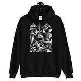 Grey Triangles Unisex Hoodie Abyssinian Kiosk Falling Triangles Fashion Cotton Apparel Clothing Gildan Original Art