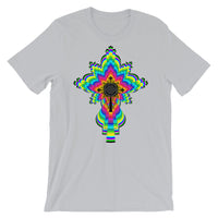 Psychedelic Black #10 Cross Unisex T-Shirt Trip Trippy Colorful Ethiopian Coptic Orthodox Abyssinian Kiosk Christian Bella Canvas Original Art Abyssinian Kiosk Fashion Cotton Apparel Clothing