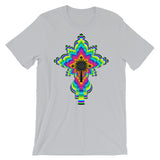 Psychedelic Black #10 Cross Unisex T-Shirt Trip Trippy Colorful Ethiopian Coptic Orthodox Abyssinian Kiosk Christian Bella Canvas Original Art Abyssinian Kiosk Fashion Cotton Apparel Clothing