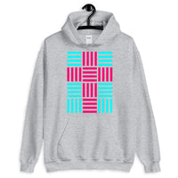 4 Lines Pink Cross Cyan Unisex Hoodie Abyssinian Kiosk Christian Gildan Original Art Fashion Cotton Apparel Clothing
