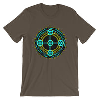 Black Cyan Yellow Cross Unisex T-Shirt Abyssinian Kiosk Ethiopian Coptic Orthodox Tewahedo Christian Bella Canvas Original Art Fashion Cotton Apparel Clothing