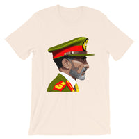 Haile Selassie Color Profile Unisex T-Shirt Abyssinian Kiosk Emperor Rasta Rastafari Green Yellow Red Ethiopian Flag Ethiopia Africa African Abyssinia Habesha History Military Uniform Art Portrait Vintage Reggae Bella Canvas Original Art Fashion Cotton Apparel Clothing