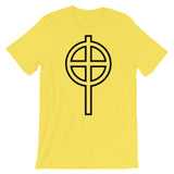 Circle Top Black Hollow Cross Unisex T-Shirt Abyssinian Kiosk Ethiopian Coptic Orthodox Tewahedo Christian Bella Canvas Original Art Fashion Cotton Apparel Clothing