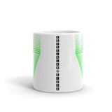 Green Chiaroscuro Triangles Kaffa Mug