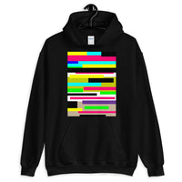 Bars Unisex Hoodie Bold Colors Abstract Art Abyssinian Kiosk Fashion Cotton Apparel Clothing Gildan Original Art