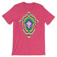 Psychedelic #2 Cross White Unisex T-Shirt Trip Trippy Colorful Ethiopian Coptic Orthodox Abyssinian Kiosk Christian Bella Canvas Original Art Fashion Cotton Apparel Clothing