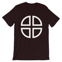 Between the Lines Cross White Unisex T-Shirt Abyssinian Kiosk Ethiopian Coptic Orthodox Tewahedo Christian Bella Canvas Original Art Fashion Cotton Apparel Clothing