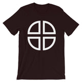 Between the Lines Cross White Unisex T-Shirt Abyssinian Kiosk Ethiopian Coptic Orthodox Tewahedo Christian Bella Canvas Original Art Fashion Cotton Apparel Clothing