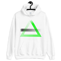 Green Triangles & Black Strikes Unisex Hoodie Abyssinian Kiosk Fashion Cotton Apparel Clothing Gildan Original Art