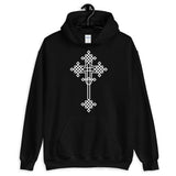 Plain White #13 Cross Unisex Hoodie Abyssinian Kiosk Ethiopian Coptic Orthodox Tewahedo Christian Gildan Original Art Fashion Cotton Apparel Clothing