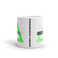 Green Triangles & Black Strikes Kaffa Mug