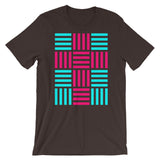 4 Lines Pink Cross Cyan Unisex T-Shirt Abyssinian Kiosk Christian Bella Canvas Original Art Fashion Cotton Apparel Clothing