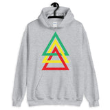 3 Triangles GYR Unisex Hoodie Abyssinian Kiosk Green Yellow Red Ethiopia Fashion Cotton Apparel Clothing Gildan Original Art