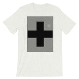 Black Criss Black Cross Unisex T-Shirt Abyssinian Kiosk Equal Arm Cross Christian Criss Cross Lines Bella Canvas Original Art Fashion Cotton Apparel Clothing