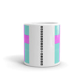 Magenta Cross Blue Green Lines Kaffa Mug