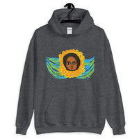 Green Blue Angel Unisex Hoodie Traditional Ethiopian with Feathers and Wings Abyssinian Kiosk Ethiopian Gildan Original Art Fashion Cotton Apparel Clothing