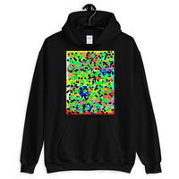 Dots Unisex Hoodie Bold Colors Abstract Art Abyssinian Kiosk Fashion Cotton Apparel Clothing Gildan Original Art