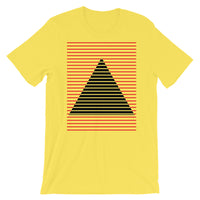 Red Black Lined Pyramid Unisex T-Shirt Abyssinian Kiosk Fashion Cotton Apparel Clothing Bella Canvas Original Art