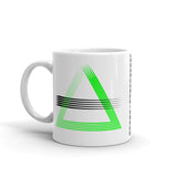 Green Triangles & Black Strikes Kaffa Mug