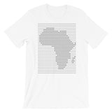 Africa Black Dashes Unisex T-Shirt Abyssinian Kiosk Scantron Map Bella Canvas Original Art Fashion Cotton Apparel Clothing