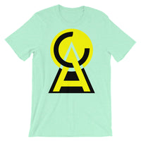 Yellow Black CA Circle Triangle Unisex T-Shirt Abyssinian Kiosk Fashion Cotton Apparel Clothing Bella Canvas Original Art