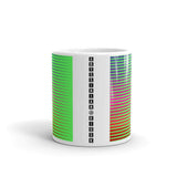 Purple to Red Streaks Green BG Kaffa Mug