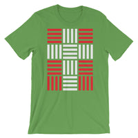 4 Lines White Cross Red Unisex T-Shirt Abyssinian Kiosk Christian Bella Canvas Original Art Fashion Cotton Apparel Clothing