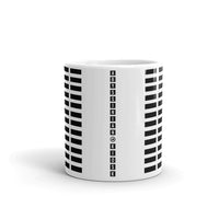 Black Grid Bars Kaffa Mug