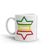 Green, Yellow, Red Star of David Coffee Mug Abyssinian Kiosk Abyssinia Ethiopia Flag Rasta Lion of Judah