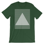 White Lined Pyramid Unisex T-Shirt Abyssinian Kiosk Fashion Cotton Apparel Clothing Bella Canvas Original Art