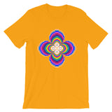 Psychedelic #9 Cross White Unisex T-Shirt Trip Trippy Colorful Ethiopian Coptic Orthodox Abyssinian Kiosk Christian Bella Canvas Original Art Fashion Cotton Apparel Clothing