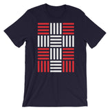 4 Lines White Cross Red Unisex T-Shirt Abyssinian Kiosk Christian Bella Canvas Original Art Fashion Cotton Apparel Clothing