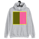 Yellow Back Black Magenta Lines Unisex Hoodie Square Abyssinian Kiosk Fashion Cotton Apparel Clothing Gildan Original Art 