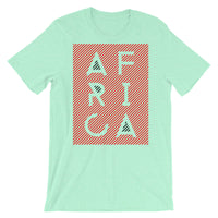 Africa Blank Letters Red Diagonals Unisex T-Shirt Abyssinian Kiosk Fashion Cotton Apparel Clothing Bella Canvas Original Art