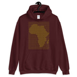 Africa Yellow Dashes Unisex Hoodie Abyssinian Kiosk Scantron Map Gildan Original Art Fashion Cotton Apparel Clothing