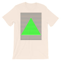 Black Green Lined Pyramid Unisex T-Shirt Abyssinian Kiosk Fashion Cotton Apparel Clothing Bella Canvas Original Art