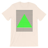 Black Green Lined Pyramid Unisex T-Shirt Abyssinian Kiosk Fashion Cotton Apparel Clothing Bella Canvas Original Art