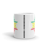 Green Yellow Red Boxes Star of David Kaffa Mug